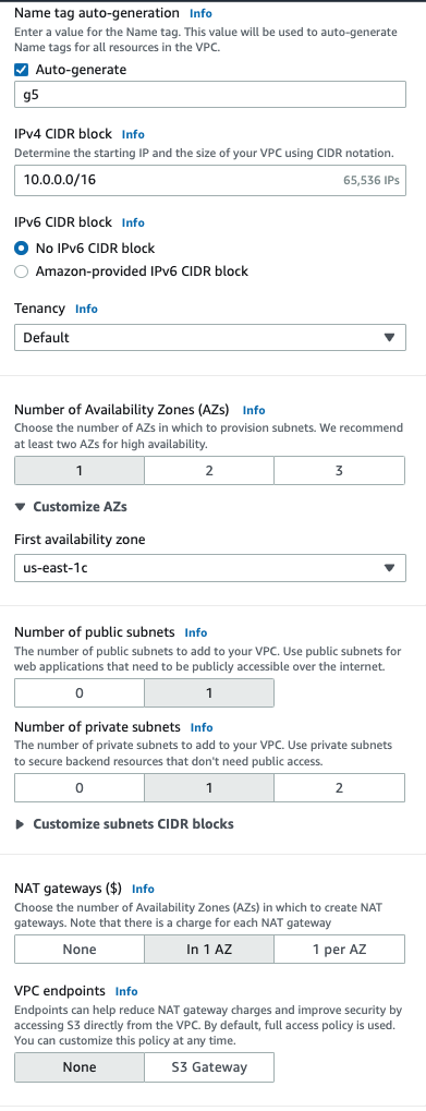 VPC Options