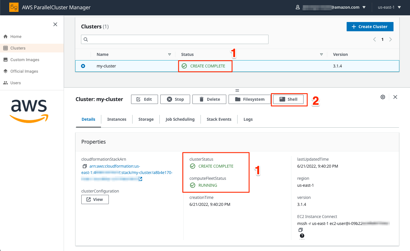 PCluster Manager Connection